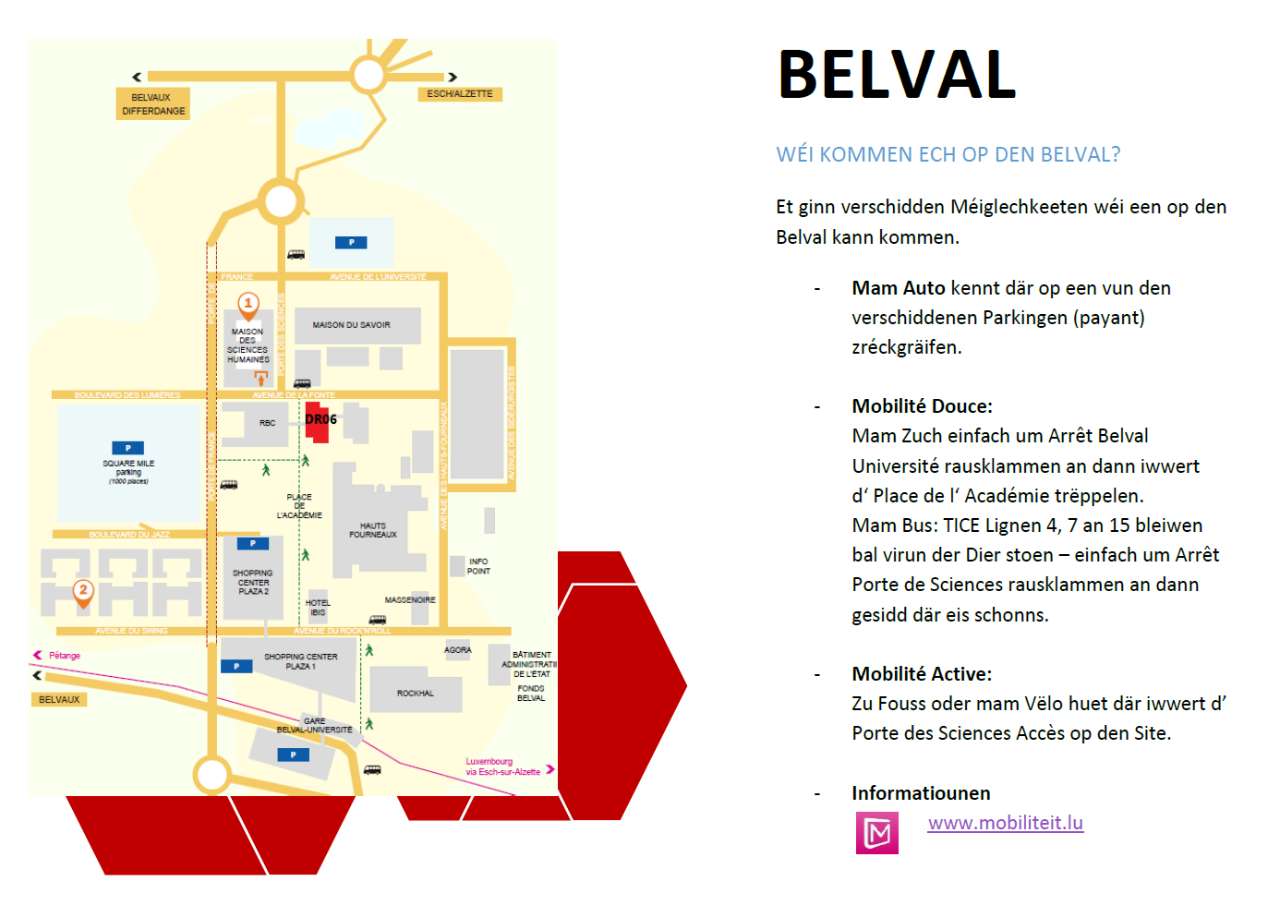 Plan dAcces Belval